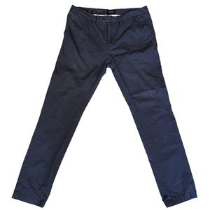 Scotch & Soda Pants Mens 33x34 Blue Stuart Chino Slacks Trousers Casual Pocket